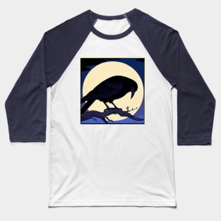 Moonlight Raven Baseball T-Shirt